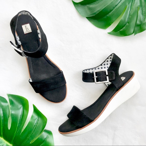 ED Ellen Degeneres Shoes - ED Ellen Degeneres Stella black sandals white sole
